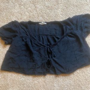 PAC Sun LA Hearts tie front crop top